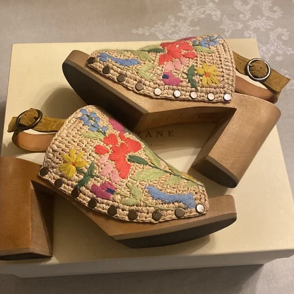 Sezane Multicolor Embroidered Platform Sandals - Picture 5 of 6